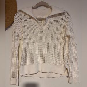For The Republic Cream Cowl Neck Sweater